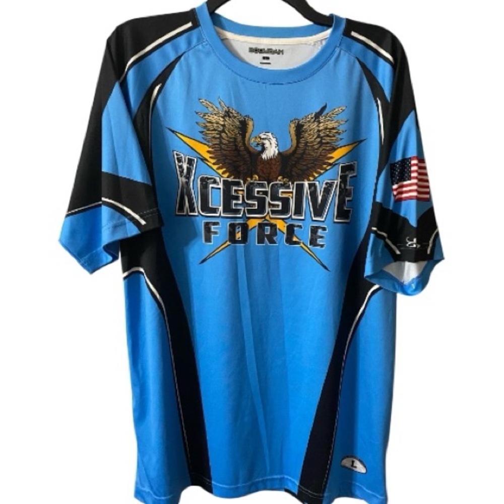 Boombah Sports Jersey, Patriotic, Performance, Paintball, Bald Eagle, Sz L
